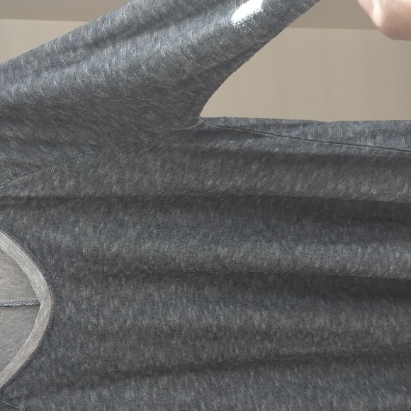 Jones NY Sport Womens Size 1X Navy Gray 3/4 Sleeve V Neck Pull Over Top - Picture 4 of 9